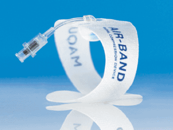 Imagen: El dispositivo de compresión radial MAQUET Air-Band (Fotografía cortesía de MAQUET).